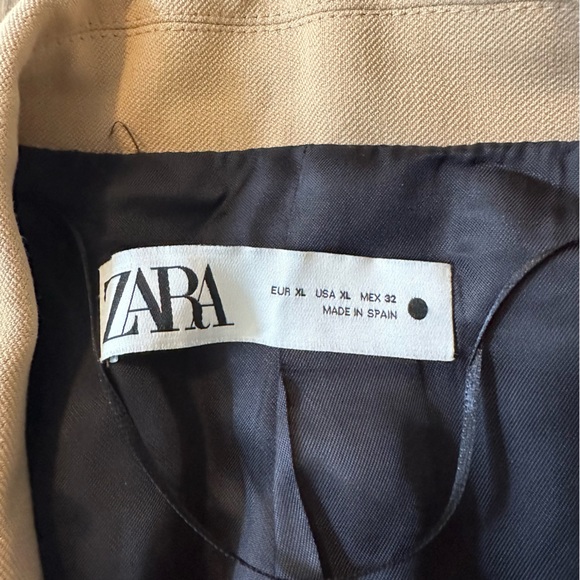 Zara tan pantsuit set, both pieces size XL. Like new, worn once. - Picture 10 of 12